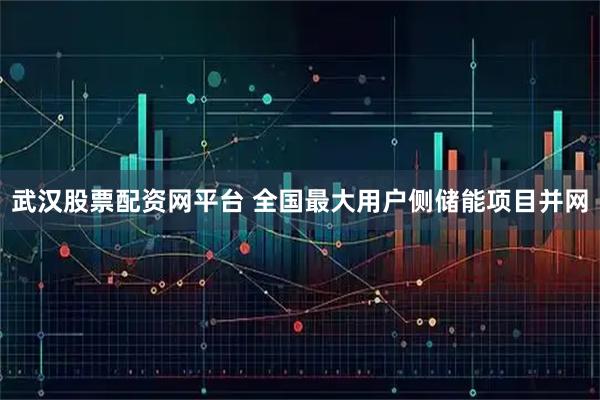武汉股票配资网平台 全国最大用户侧储能项目并网
