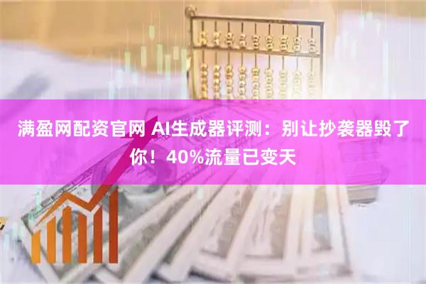 满盈网配资官网 AI生成器评测：别让抄袭器毁了你！40%流量已变天